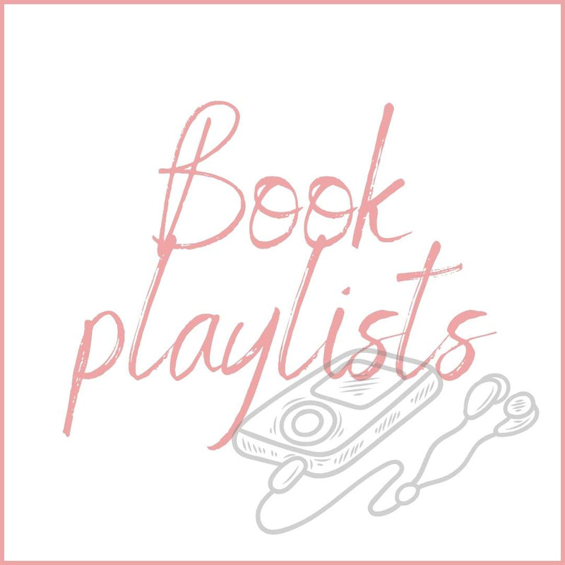 Author Emmanuelle SNOW 'Book playlists' Apple Musics songs for readers with a phone and cord illustration on a light pink background