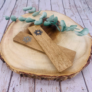 Pale Daisy Bookmark Wooden Handmade Unique Emmanuelle Snow Inspirational Romance