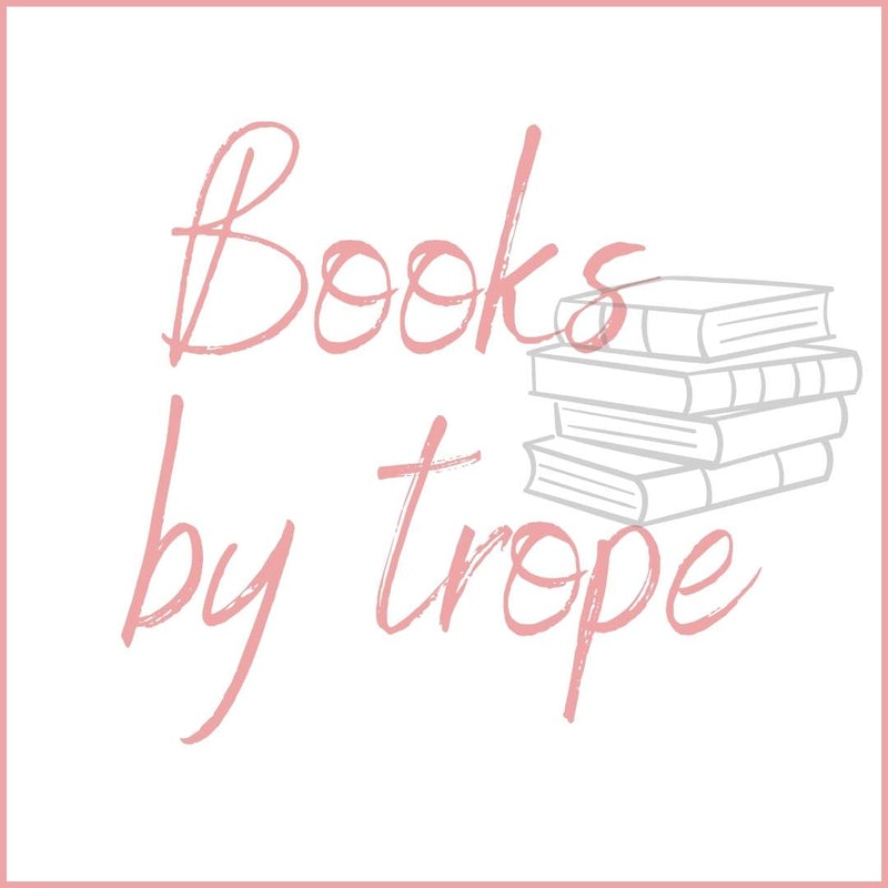 Author Emmanuelle SNOW 'Books by trope' text and a stack of books on a light pink background