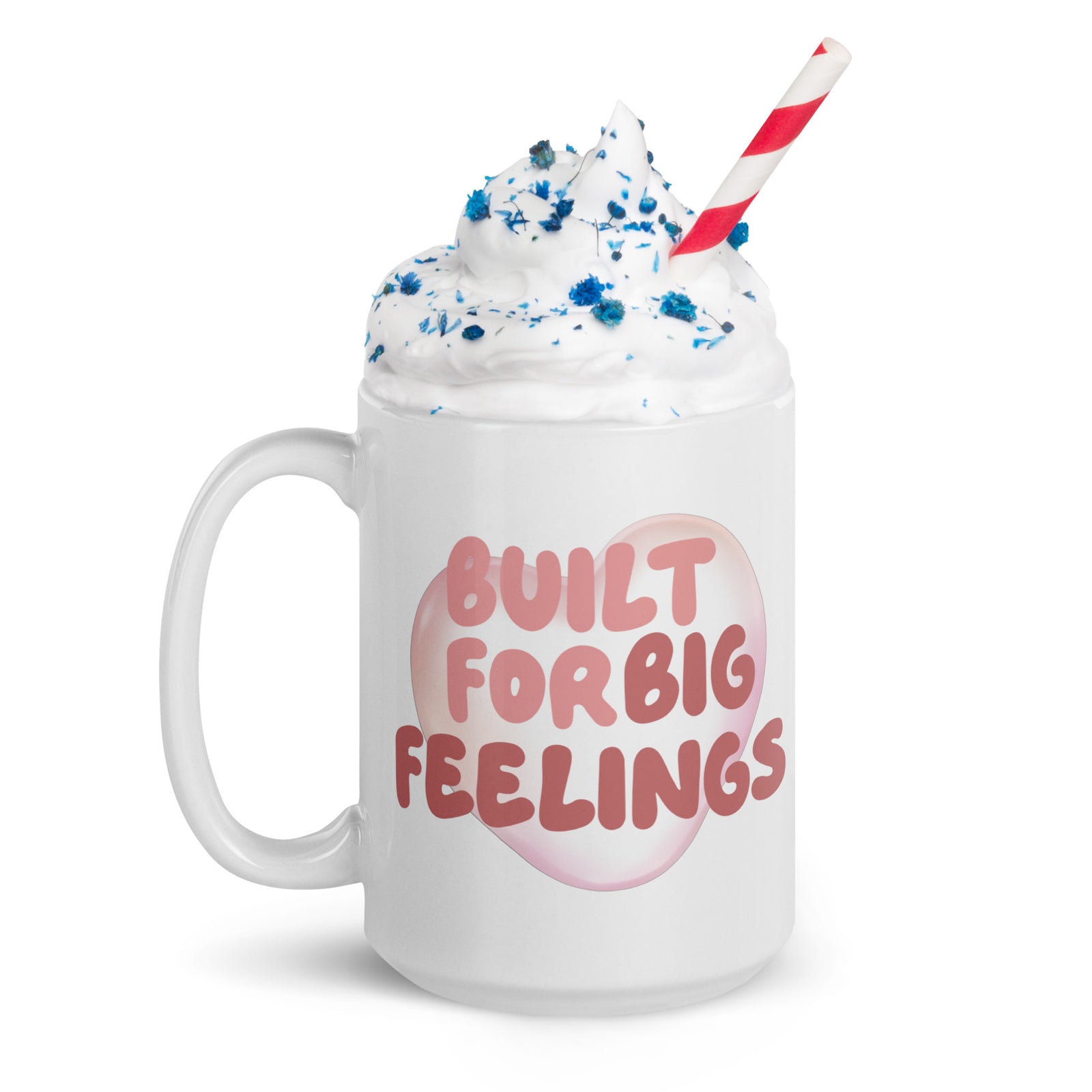 Built For Big Feelings Mug Soft Girl Romantic Fiction Reader Merch by Emmanuelle Snow
