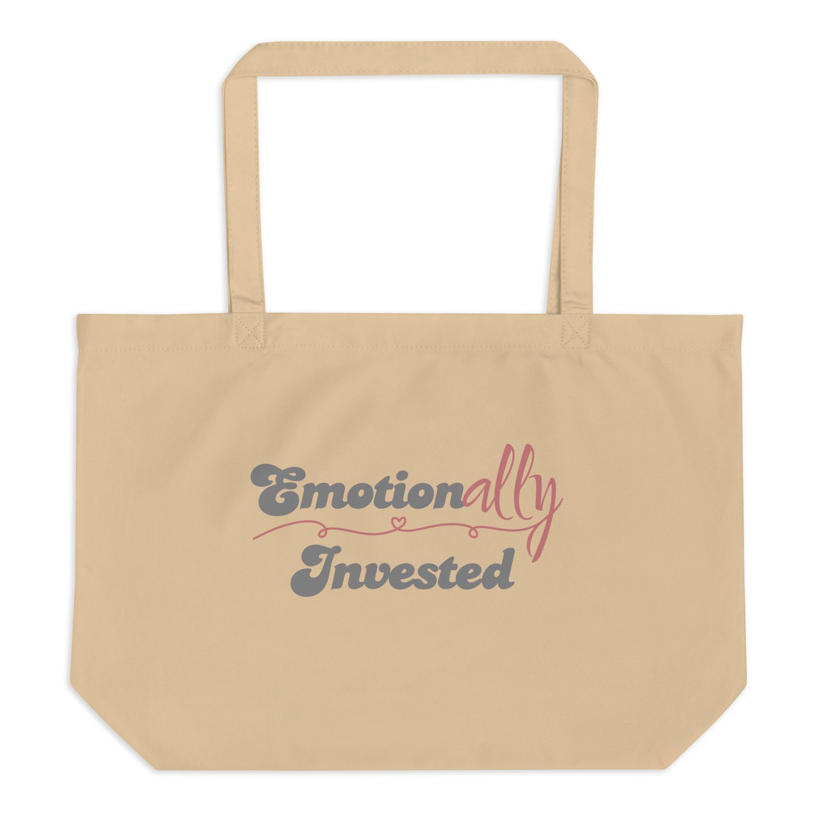 Emotionally Invested Tote Bag for romantic fiction readers by Emmanuelle Snow
