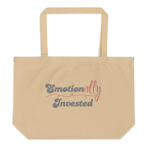 Emotionally Invested Tote Bag for romantic fiction readers by Emmanuelle Snow