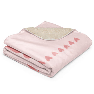 Folded Believe in Love sherpa blanket by Emmanuelle Snow