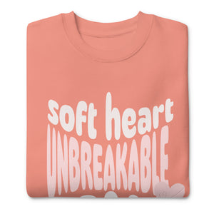 Folded Soft heart Unbreakable love sweater for romance readers by Emmanuelle Snow