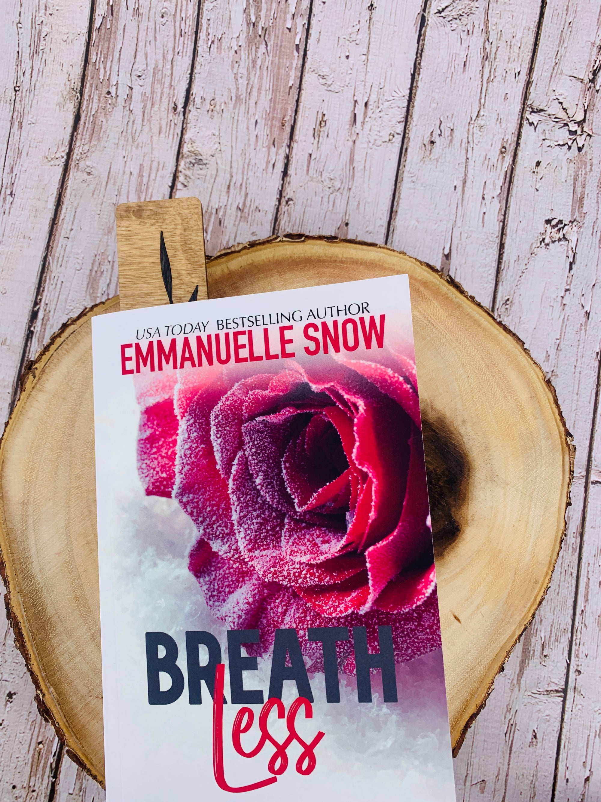 Breathless Emmanuelle Snow Bookmark Pale Natural Wooden Free-Shipping