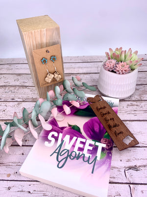 Sweet Agony Emmanuelle Snow Beautiful soulfully stories like Colleen Hoover wooden earring bookmark
