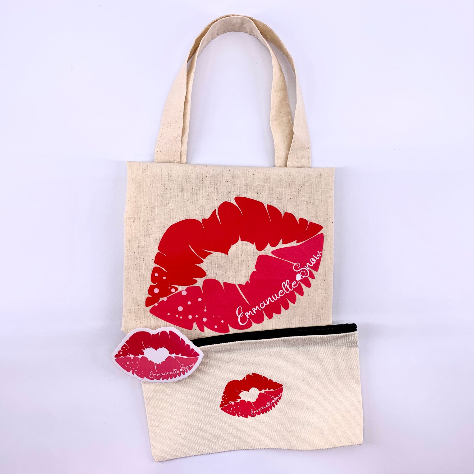 Kissing Lips Tote Bag