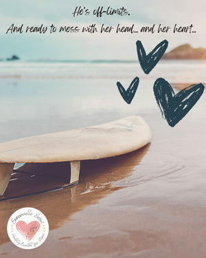 YA book surfboard aesthetic by romantic fiction author Emmanuelle Snow