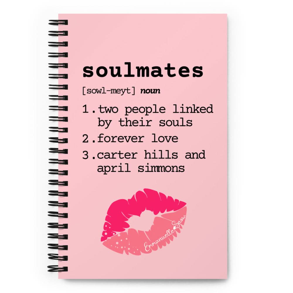 Soulmates notebook - Author Emmanuelle Snow Bookshop