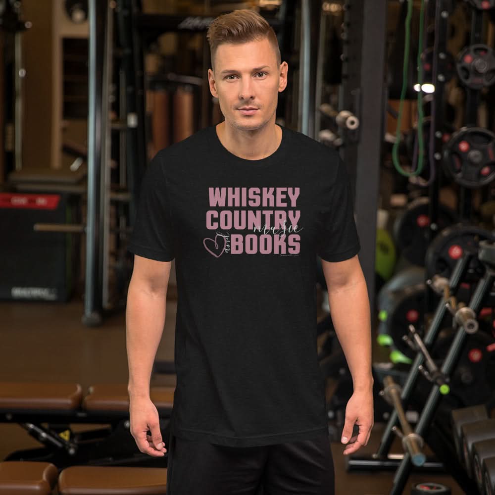 Whiskey Country Music and Books T-shirt - Author Emmanuelle Snow Bookshop