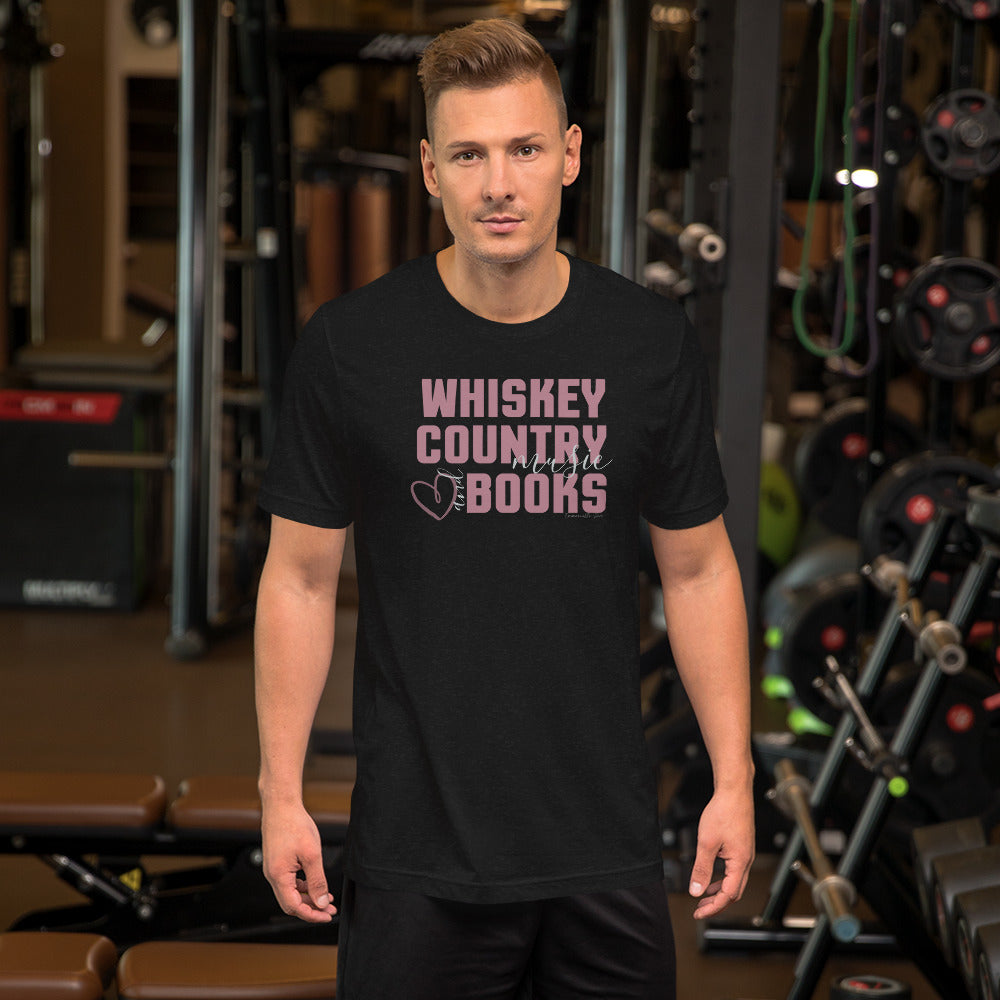 Whiskey Country Music and Books T-shirt