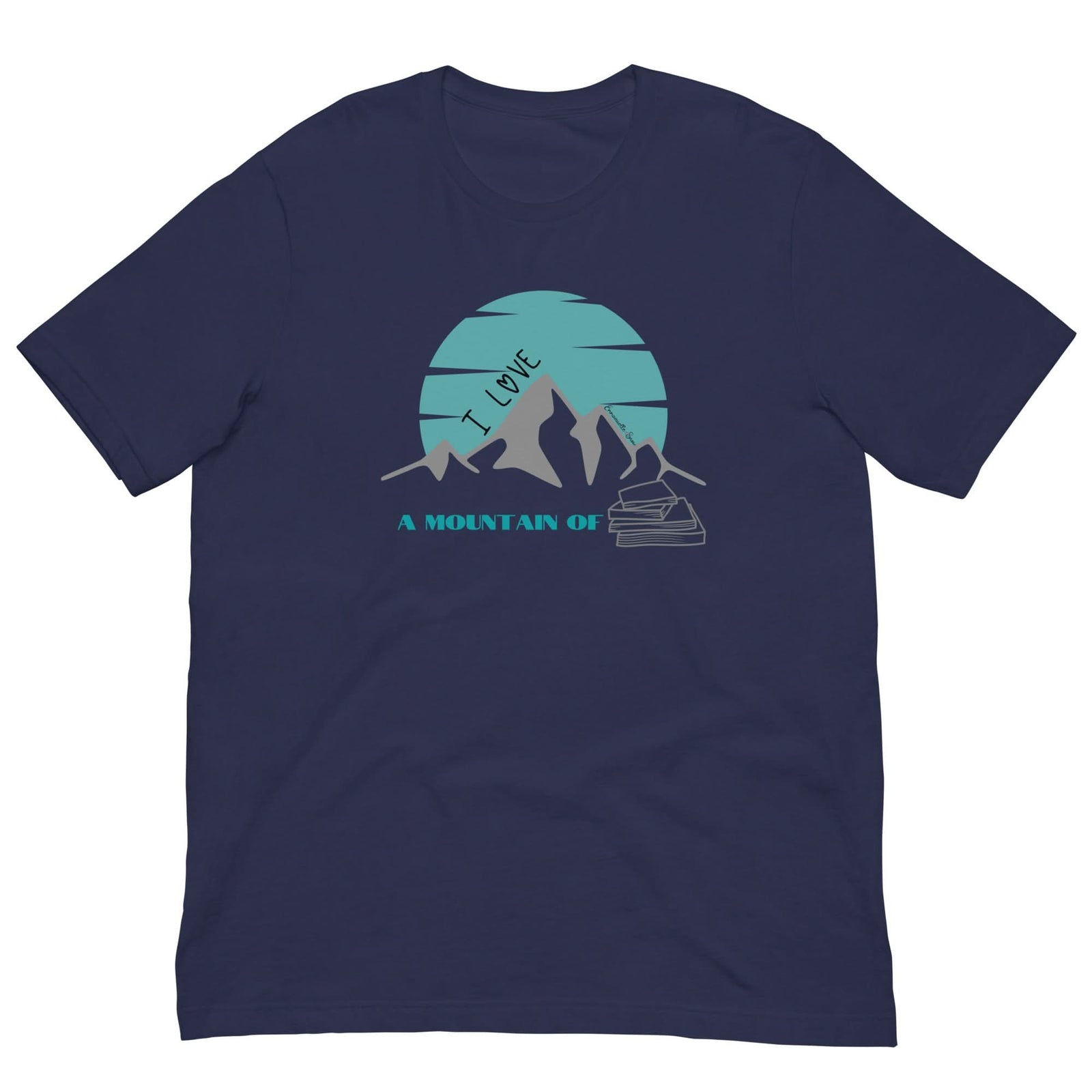 A Mountain of Books T-shirt - Author Emmanuelle Snow Bookshop